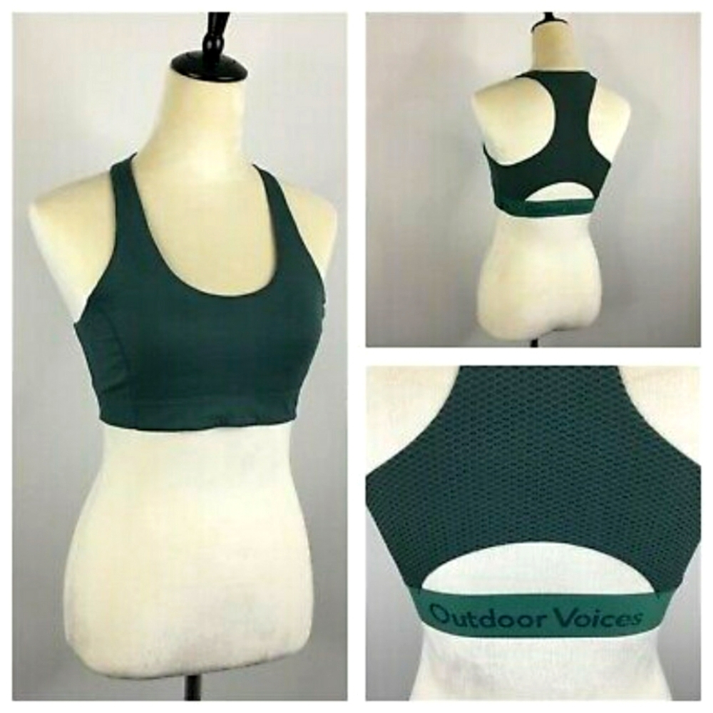 Outdoor Voices Women's Green Sports Bra